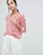 Y.a.s Trey Striped Shirt - Red