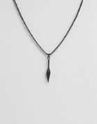 Vitaly Kunai Pendant Necklace In Black - Black