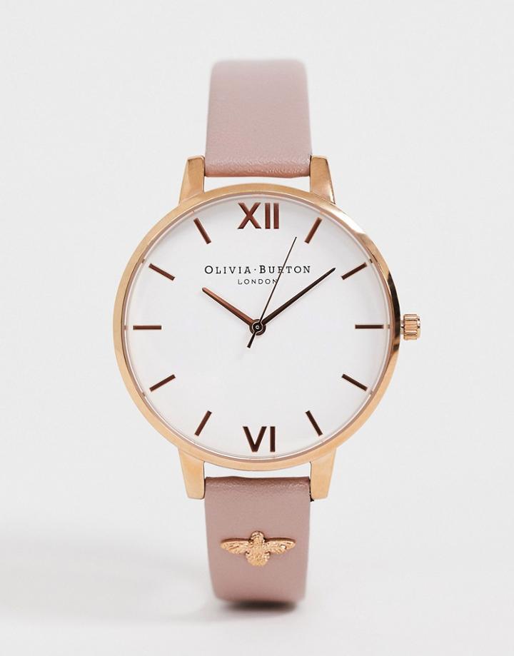 Olivia Burton Vegan Rose Gold Embellished Watch-pink