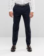 Sisley Wool Blend Slim Fit Cropped Suit Pants - Navy