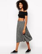 Monki A Line Midi Skirt - White