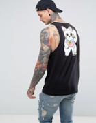 New Love Club Cat Back Print Tank - Black