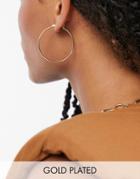 Pieces 18k Gold Plated Large Hoops In Gold
