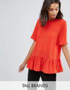 Y.a.s Tall Citrulla Peplum Top - Red