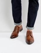Base London Christie Leather Derby Shoes In Tan - Tan