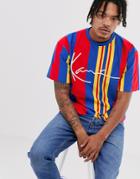 Karl Kani Signature Stripe T-shirt In Red-navy
