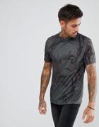 New Look T-shirt With Sublimation Print In Black - Black