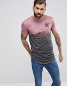 Siksilk Muscle T-shirt In Pink Fade - Pink