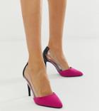 New Look Clear Detail Heel In Pink