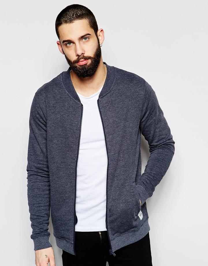 Only & Sons Sweat Bomber Jacket - Navy