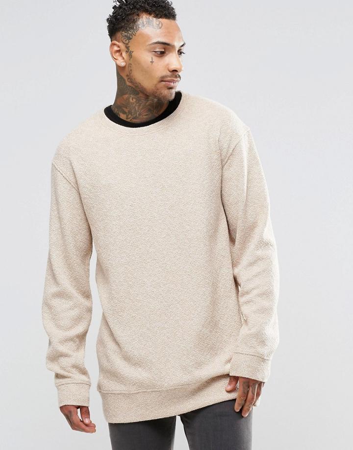 Underated Longline Sweater - Stone