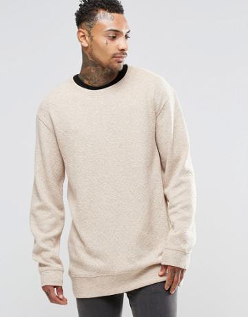 Underated Longline Sweater - Stone