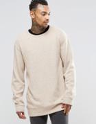 Underated Longline Sweater - Stone