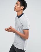Celio Slim Fit Polo With Contrast Collar - Navy