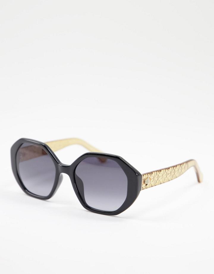 Kate Spade Square Lens Sunglasses-black