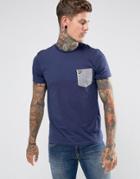 Lyle & Scott Contrast Pocket T-shirt Navy - Navy