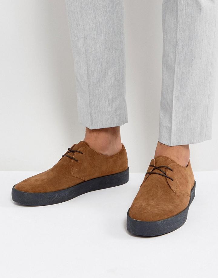 Vagabond Luis Suede Crepe Effect Sole Shoes - Tan