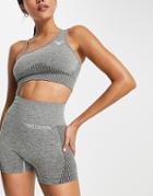Twill Active Seamless Recycled High Waist Shorts In Petrol-green