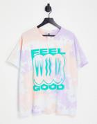New Look Feel Good Smiley T-shirt In Multi