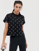 Adidas Training T-shirt With Mini Logo Branding - Black