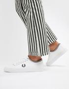 Fred Perry Kendrick Canvas Sneaker With Tipped Cuff - White
