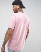 Asos Relaxed T-shirt With Tonal Hawaii Print In Pink - Pink