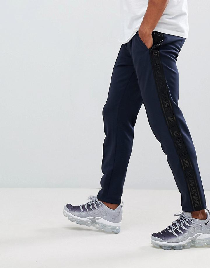 Armani Exchange Taped Jogger In Navy - Navy