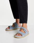 Na-kd Quilted Denim Chunky Sandals In Blue-blues