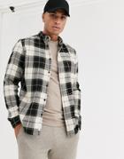 River Island Shirt In Tan & Black Check