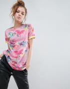 Asos T-shirt In Bright Hawaiian Print - Multi