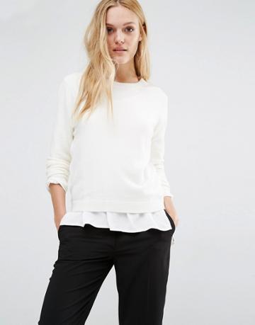 Y.a.s Aijo Classic Sweater - Cream