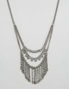 Pieces Statement Chain Necklace - Silver