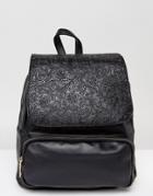 7x Embossed Backpack - Black