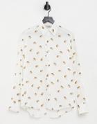 Fiorucci Vintage Angels All Over Logo Shirt In White