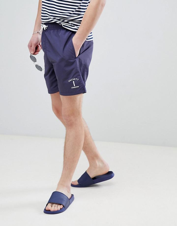 Hackett Mr. Classic Swim Shorts In Navy - Navy