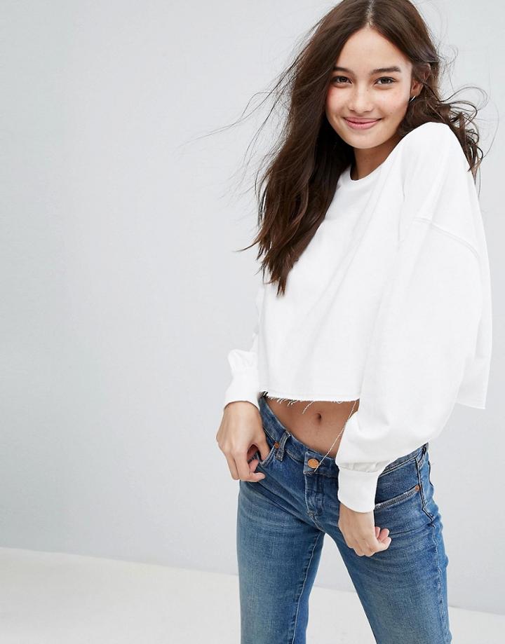 New Look Cropped Sweat - Cream