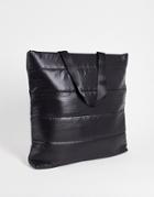 Svnx Nylon Padded Tote Bag In Black