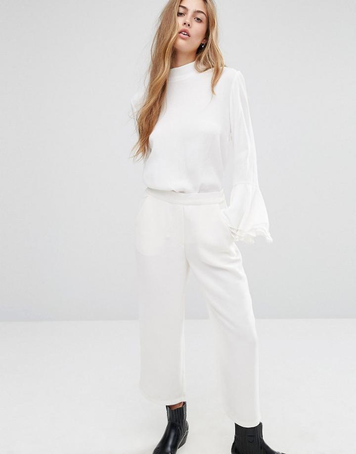 Mango Tailored Culotte - White
