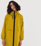 Esprit Nylon Lightweight Parka Jacket In Mustard