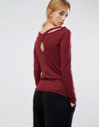 Noisy May Kicks Back Cross Back Basic Tee - Red
