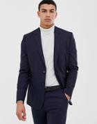 New Look Skinny Suit Jacket In Navy - Navy