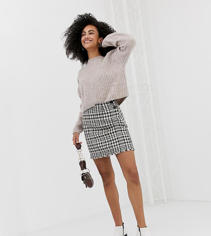 Warehouse Dogstooth Skirt In Multi - Multi