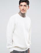 Ymc Moss Knitted Crew Neck Sweater - White