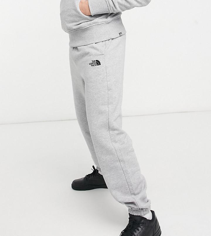 The North Face Oversized Sweatpants In Gray Exclusive To Asos-grey