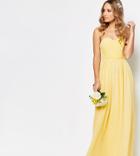 Tfnc Wedding Bandeau Chiffon Maxi Dress - Yellow