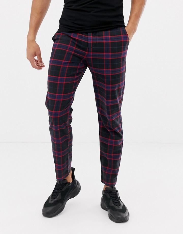 Lyle & Scott Plaid Check Pants In Black - Black