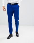Asos Skinny Suit Pants In Bright Blue - Blue