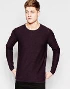 Jack & Jones Premium Knitted Crew Neck Sweater - Plum