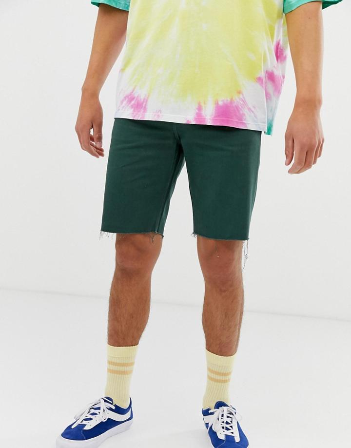 Weekday Sunday Shorts In Dark Green - Green
