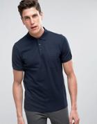 Selected Homme Textured Polo - Navy